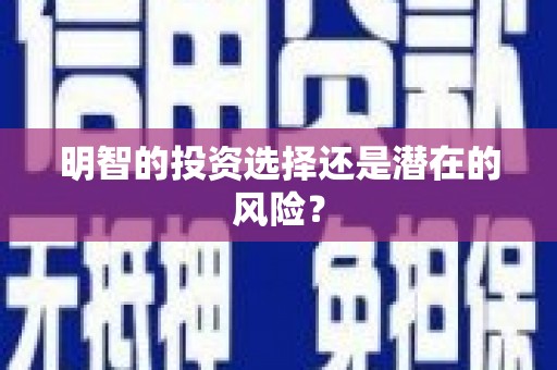 京口明智的投资选择还是潜在的风险？