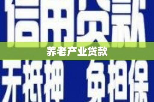 京口养老产业贷款