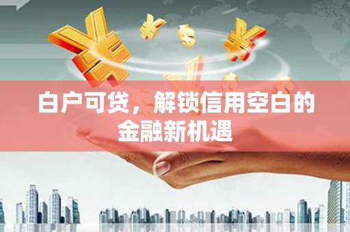 京口白户可贷，解锁信用空白的金融新机遇