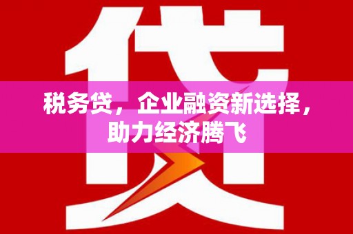 京口税务贷，企业融资新选择，助力经济腾飞