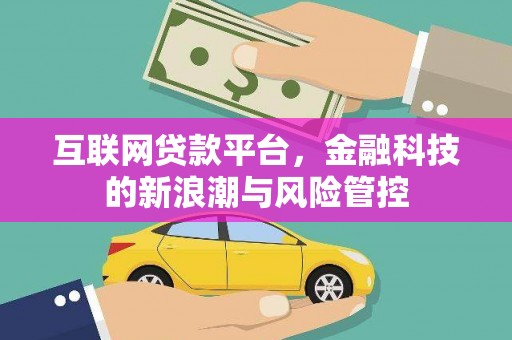 京口互联网贷款平台，金融科技的新浪潮与风险管控