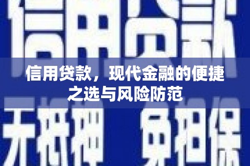 京口信用贷款，现代金融的便捷之选与风险防范