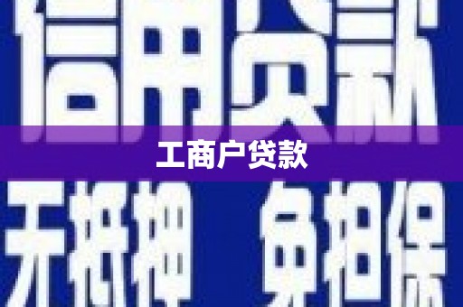 京口工商户贷款