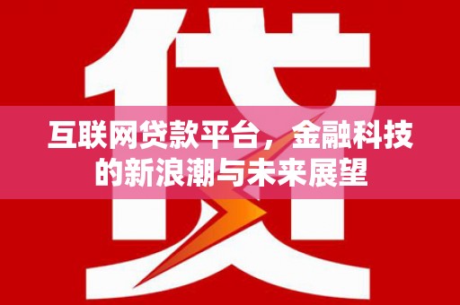 京口互联网贷款平台，金融科技的新浪潮与未来展望