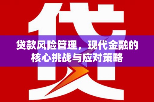京口贷款风险管理，现代金融的核心挑战与应对策略
